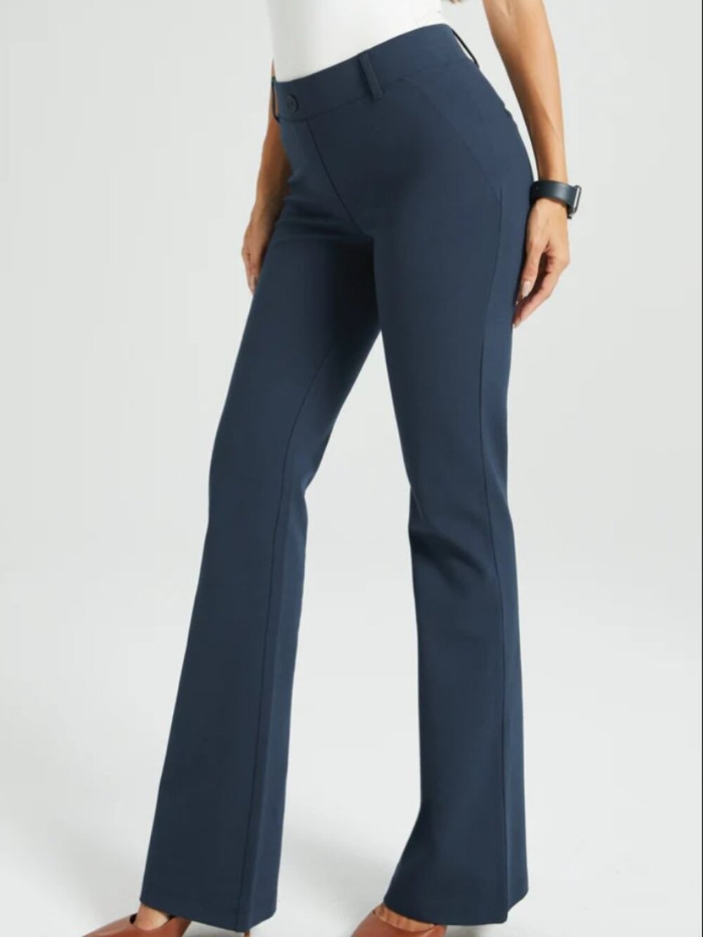 New Betabrand Navy Bootcut Two Pocket Dress Pant Yoga Pants Small Petite